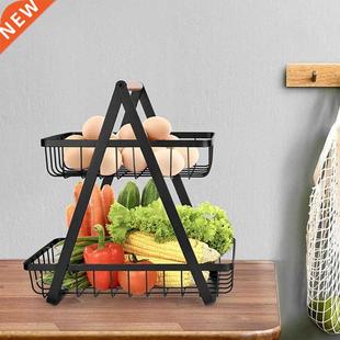 Fruit Basket Portable Storage Metal Kitchen Counterto Tier