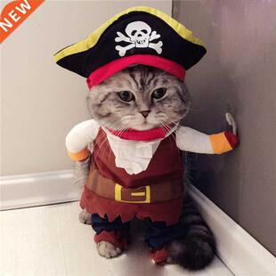Funny Cat Costumes Pirate Suit Cat Clothes Kitty Kitten Cors