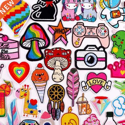 Mushroom Applique Embroidered Patches On Kids Clothes DIY Ir