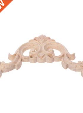4pcs/set Wood Carved Corner Onlay Applique Unpainted Frame C
