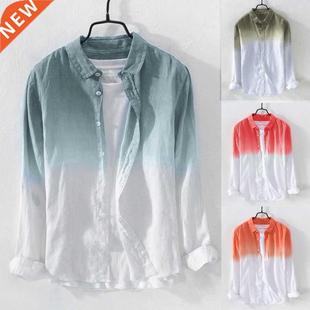 Mens reathale Shirt Thin Lapel Autumn NEW