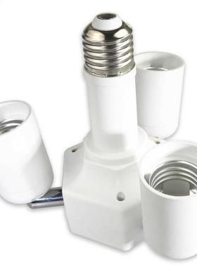 3 in 1 Rotatable E27 Base Light Lamp Bulb Adapter Holder Soc