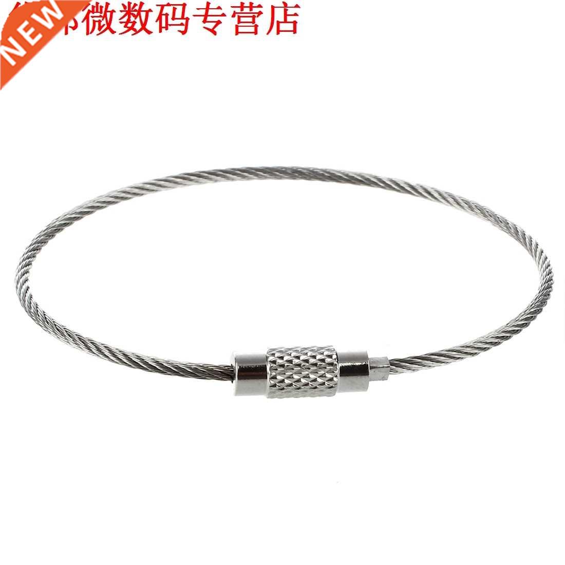 50PCS Schroef Locking Draad Keychain Kabel Sleutelhangers sl