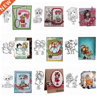 for Stamps Scrapbooking Card Gir Clear Christmas Rubber