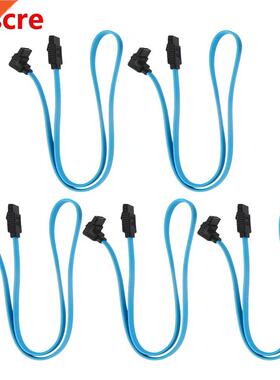 contacteur modulaire 5PCs SATA3.0 Data Cable Elbow Blue 6Gb/
