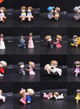Lovers Romantic Couple Figurine Wedding Miniatures Bride and
