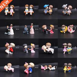 Lovers Romantic Couple Figurine Wedding Miniatures Bride and