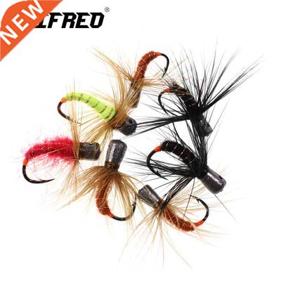 6pcs Weighted Fishing Fly Worm Mahalka Winter Fishing Jigs 1