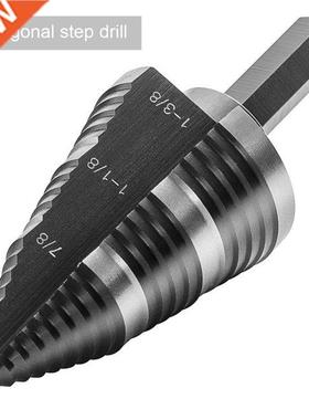 1Pcs Hex Shank Step Drill Bit Set HSS M2 Wood Drilling Condu