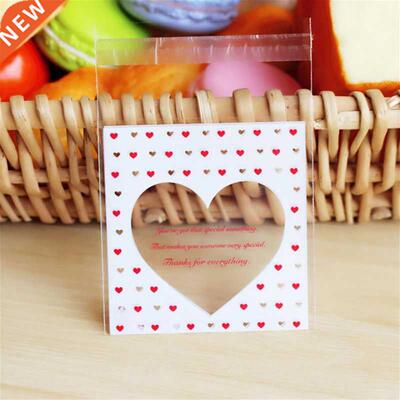 50Pcs/lot Cute Heart Theme Candy Cookie Bags Wedding Birthda