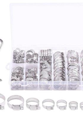 120Pcs Stainless Steel Worm Gear Hose Clamps Duct Clamp Adju