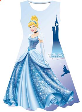Cinderella Dress Girls Clothes Cartoon Children	s Clothin