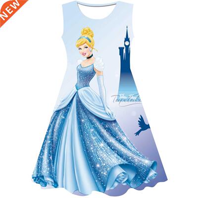 Cinderella Dress Girls Clothes Cartoon Children	s Clothin