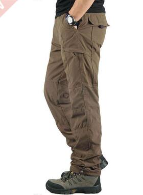 Winter Pants Men	s Cotton Trousers Velvet Thick Overa