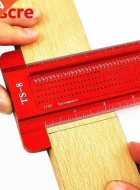 8 Inch Woodworking Scribe Ruler Hole Ruler T-ruler Crossed-o