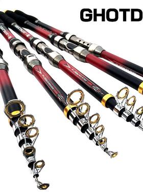 GHOTDA-ca?a de pescar telescópica portátil, ap