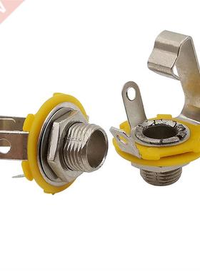 5Pcs 6.35mm 2 Pole Female Audio Mono Jack Socket Solder Conn