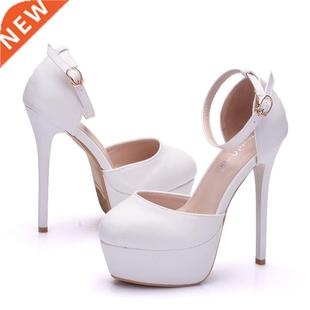 Fashion Women Pumps Shoes Waterproof platform Hollow Round T