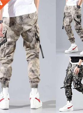 High Quality Men	s Pants Casual Cotton Elastic Overal