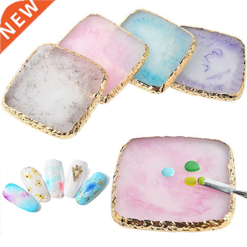 1Pcs Square Resin Nail Polish Palette 6 Colors Nail Salon W