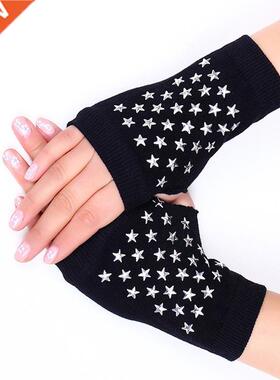 Rhinestone Fingerless Gloves Winter Female Fingerless Gloves