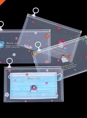 1/4Pcs Cartoon Mask Cover Bag Portable Facemask Holder Face