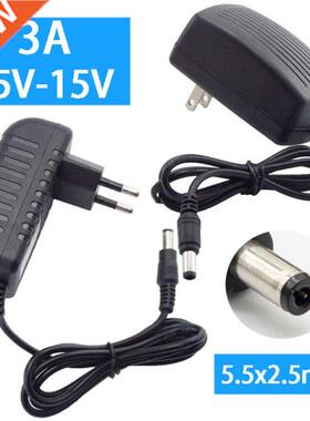 3A DC 5V 6V 8V 9V 10V 12V 15V Power Adapter AC 110-240V US E