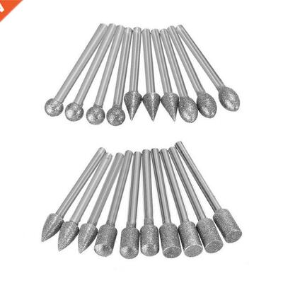 20Pcs 3mm Shank Damond Burr Bt Cut Engravng Carvng Rotar