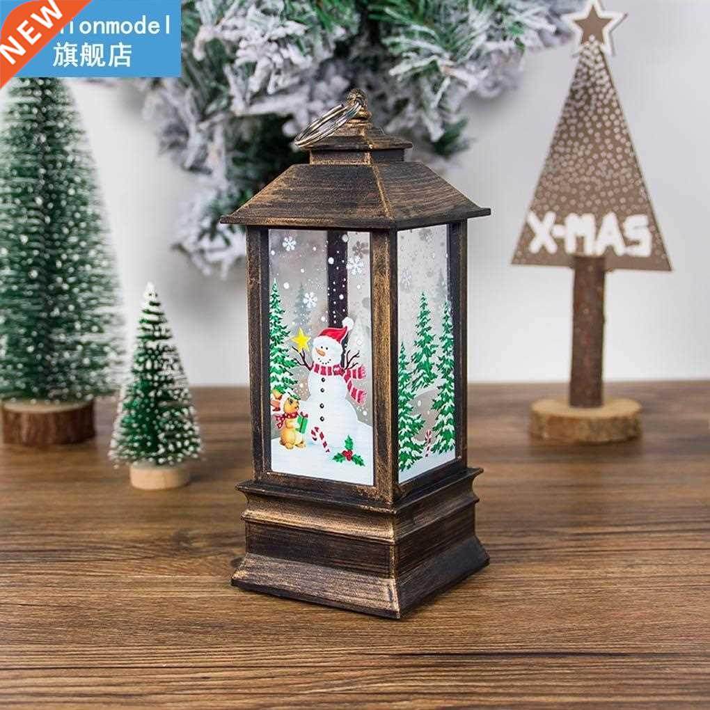 christmas santa claus snowman decoration lantern xmas tree h