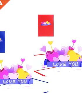 I Love You Heart 3D Pop Up Card Ms Valentines Day Cards