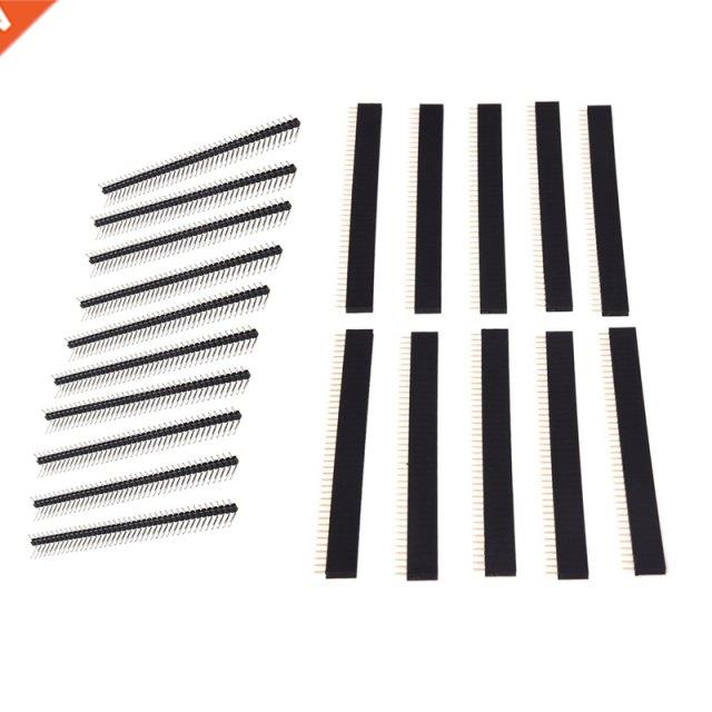 2 Set 1 x 40 Pin 2.54mm Pitch Single Row PCB Pin Headers, 1