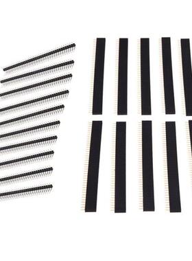 2 Set 1 x 40 Pin 2.54mm Pitch Single Row PCB Pin Headers, 1