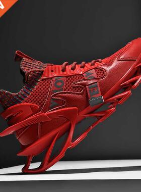 Fashion Running Shoes Men Breathable Reflective Blade Sneake