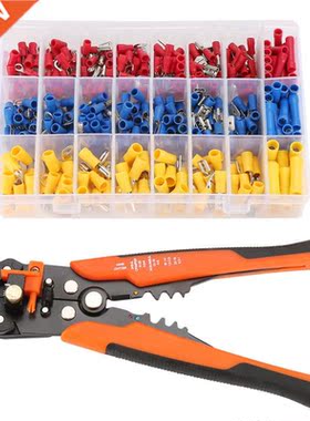 Cable Wire Ratchet Crimper Stripper Plier Tool With 400 pcs