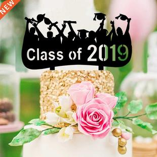 2019 Congratulations Grad Black Topper Cake Acrylic Class