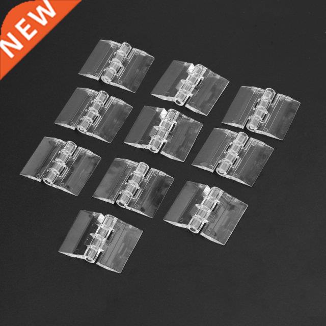 10Pcs Transparent Plastic Folding Hinges Durable Clear Acryl