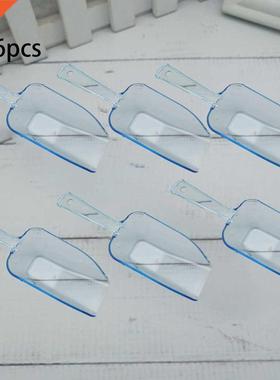 6pcs Mini Plastic Ice Scoops Transparant Ice Shovel For Cand