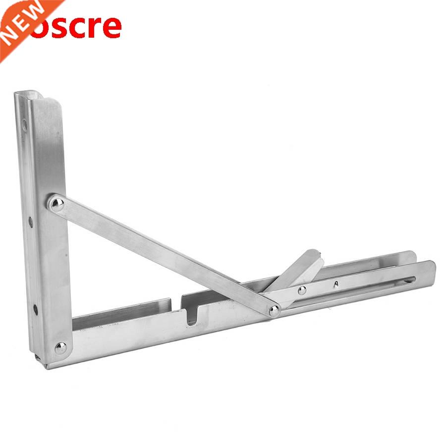 2X Shelf Support Bracket Wall Mounted Stainless Steel Foldin