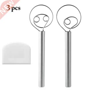 Steel Dough Whisk justdolife Egg Stainless Creative Whi 3pcs