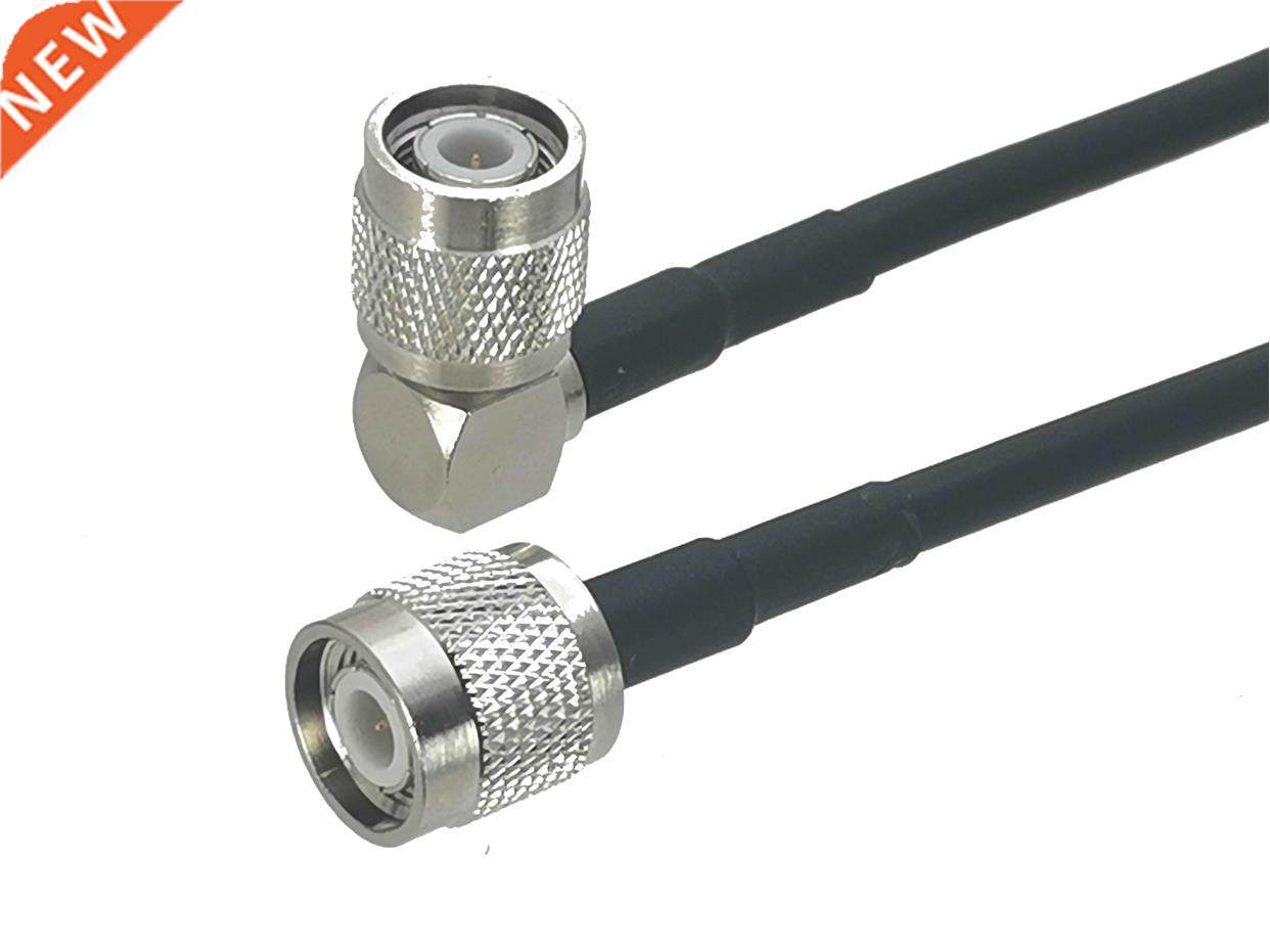 1Pcs RG58 TNC Male plug to TNC Male Plug Right angle Connect