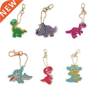 Diamond Painting Cartoon 6pcs Drill Full Keychain