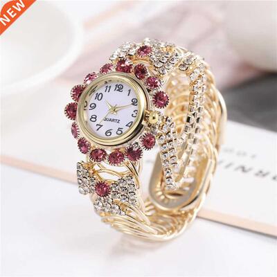 Luxury Lades Alloy Bracelet Watch Women's Quartz Damond Wr
