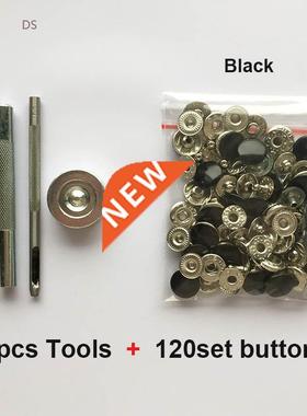 120set Metal Snap Buttons 5colors Available + 4 Tools Metal