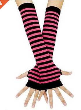 Fingerless Gloves Arm Sleeve Anime Women Fishnet Sports Emo