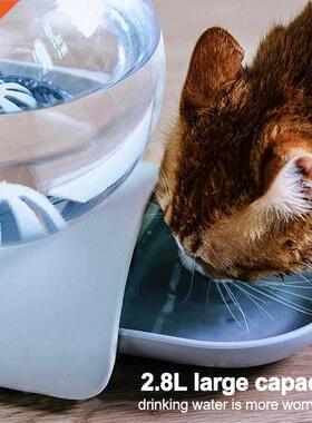 Pet Cat Dog Feeder Fountain Bubble Automatic Cats Water Larg