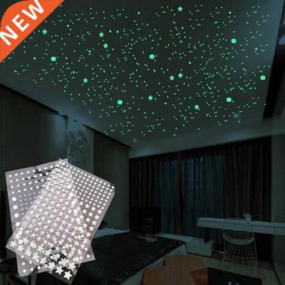 Luminous 3D Stars Dots Wall Sticker for Kids Room Bedroom Ho