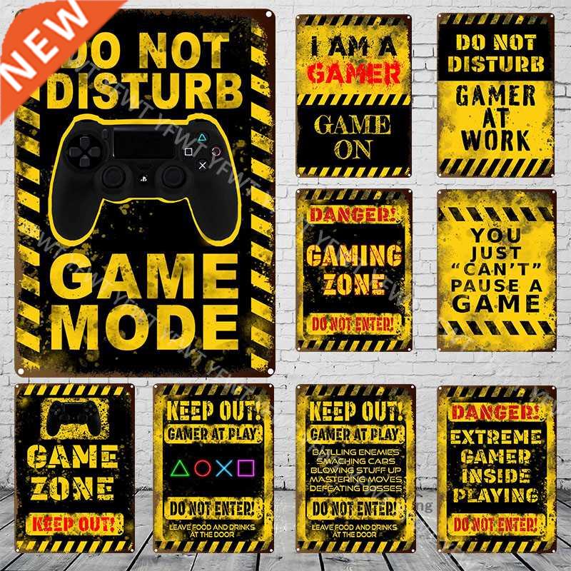 Gaming World Retro Plaques Metal Tin Signs Garden Decor Comp