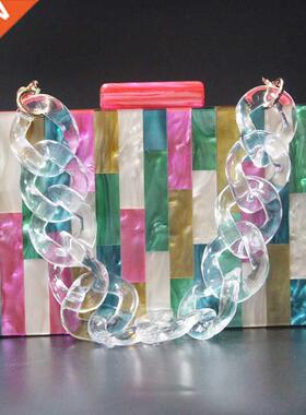 Rose Red handade acrylic clutch bag for lady evening party