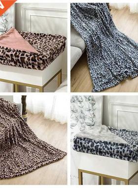 Classic Leopard Print Blanket Double layer Winter Blanket Sh