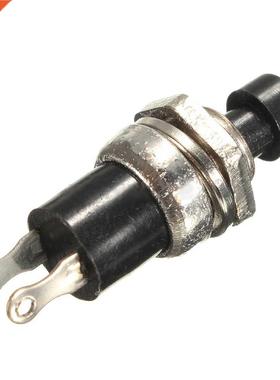 10Pcs 7mm Black 2Pins Mini Lockless Momentary ON/OFF Button